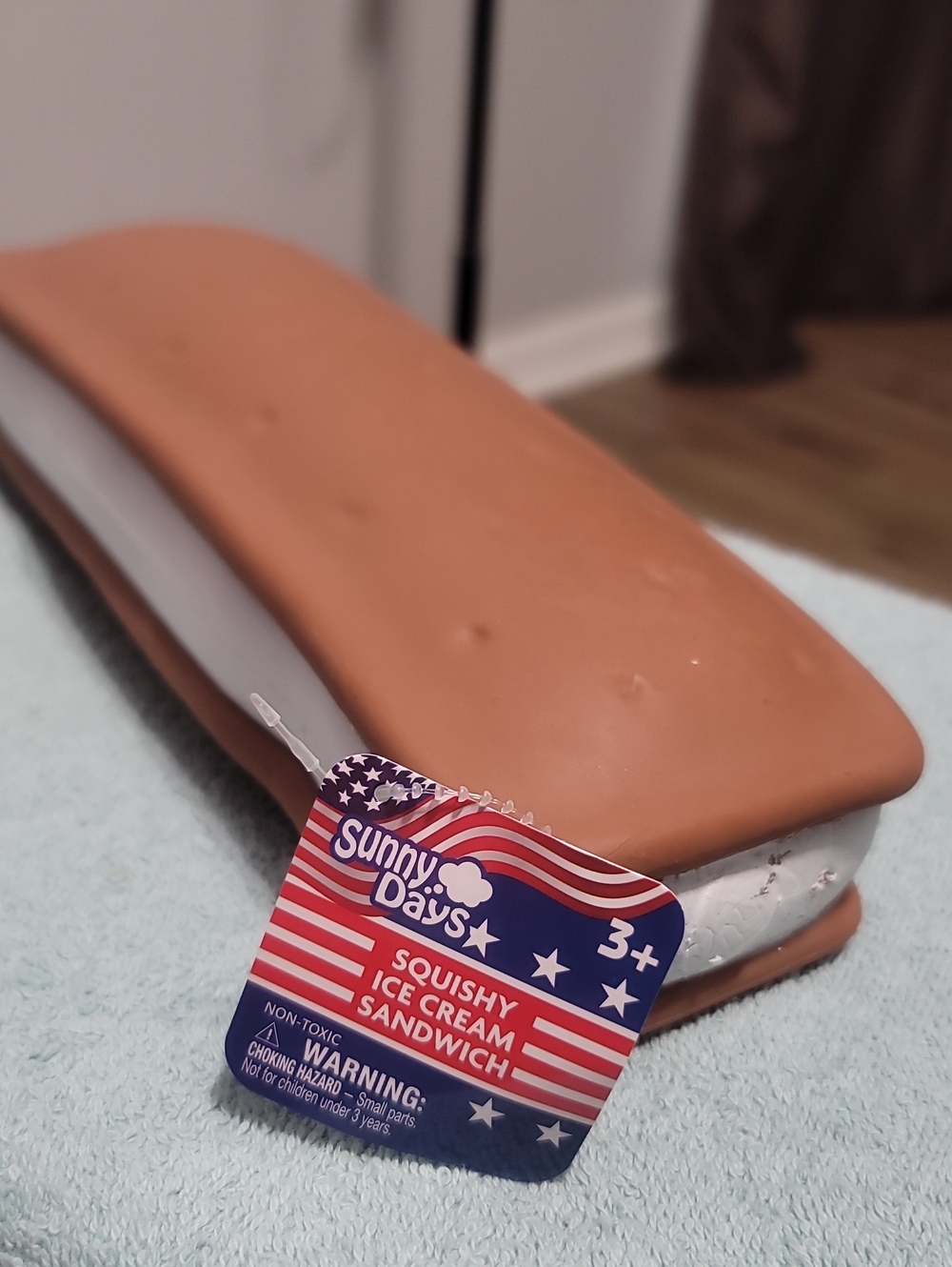 Squishy Ice Cream Sandwich Toy - Brown